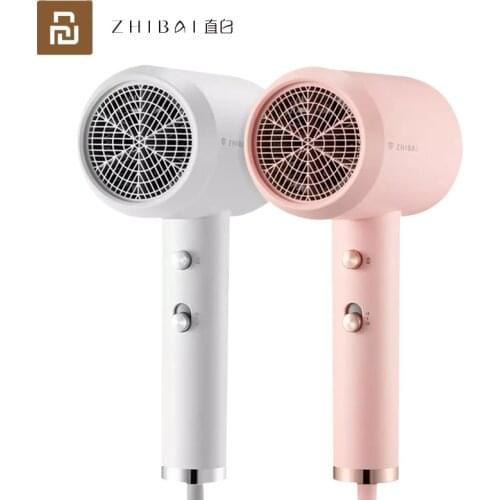 Xiaomi ZHIBAI Anion Hair Dryer Aluminum Alloy Body Air Outlet Negative Ion Hair Care Quick-drying Hair Tools 1800W Hairdryer