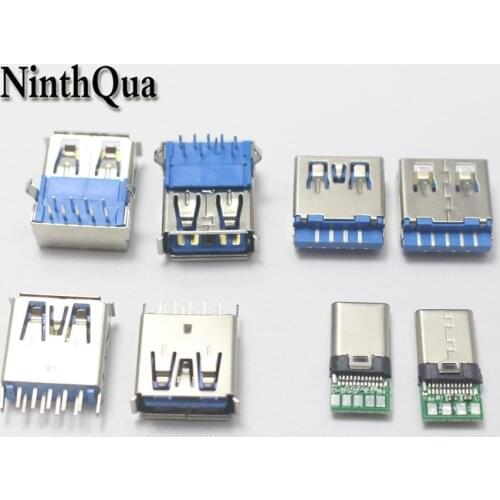 1/2/5set 9Pin USBC Type-C / Type C Super Charging Data Transmission Connector DIY 3.0 2.0 Plug usb cable