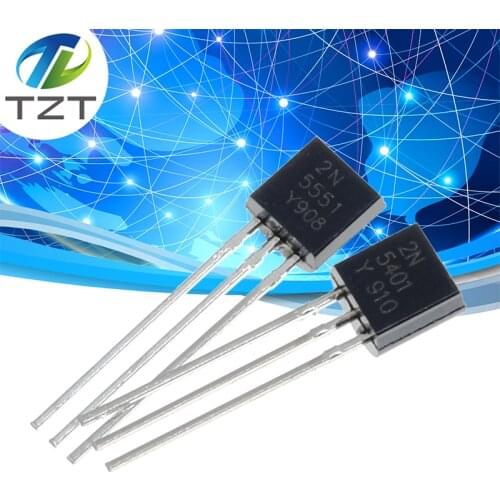 50pcs/lot Transistor DIP 2N5551 2N5401 5551 5401 TO-92 (25PCS* 2N5401+25PCS* 2N5551 )