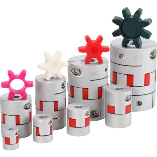 50 pieces Jaw Spider Coupling Curved 5/6/6.35/8/10mm /Shaft Flexible Coupling for Motor CNC