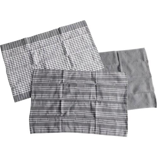 Practical 9 Pieces / Set of Kitchen Towels Classic Cotton Tea Towel Dish Cloth Absorbent Hair Machine Tableware Home