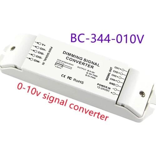 BC-344-010V 10mA*4CH LED light dimming signal converter 4 channels DALI to 0-10v signal converter 0/1-10V analog signal DC12-24V