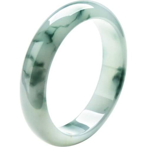 2021 jewelry natural Burmese jade 54-64mm blue flower bracelet, elegant princess jewelry, best gift