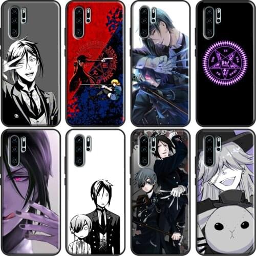 Black Butler Kuroshitsuji Soft Phone Case For Huawei P20 P30 P40 Lite Mate 10 20 Pro P Smart 2019 2021 Back Cover