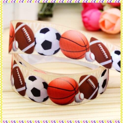 DHK 7/8'' 5yards te printed grosgrain ribbon headwear hair bow diy party decoration OEM Wholesale 22mm C677