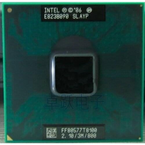 For intel t8100 CPU laptop Core 2 Duo T8100 CPU 3M Cache/2.1GHz/800/Dual-Core Socket 479 Laptop processor for GM45 PM45