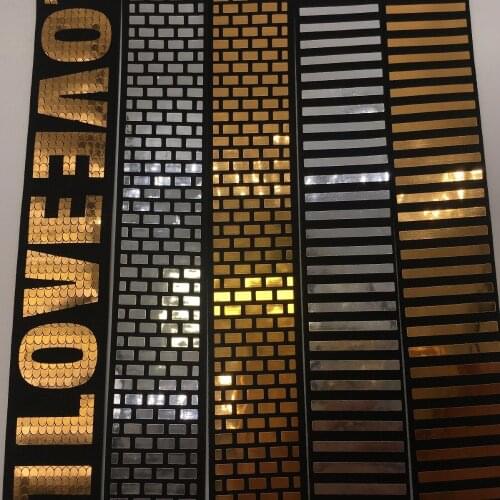 Elastic webbing for diy show dress performance clothes 38mm 1.5 inch wide soft band black with Sequin 5yards