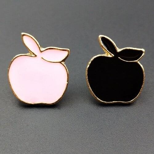 Enamel Pink Apple Cartoon Pins Brooches Badges Bags Metal Pin Gifts For Friends Jewelry Brooch DIY Clothes backpack