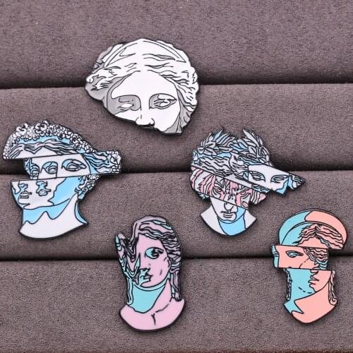 Human Art Statue Enamel Pins Brooch Classic Figure Sculpture Lapel Pin Badges Shirt Backpack Pin Up Brooches Gift for Women Men