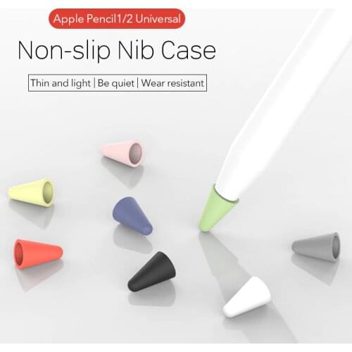 IKSNAIL 8Pcs Silicone Replacement Tip Case Pencil Nib Soft Cover For Apple Pencil1 2st Penpoint Stylus Touchscreen Pen Protector