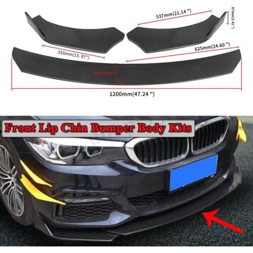Car body kit Universal Auto Accessories ABS Universal Front Bumper Lip Splitter Spoiler for Toyota Ford BWW Honda Skoda Audi VW
