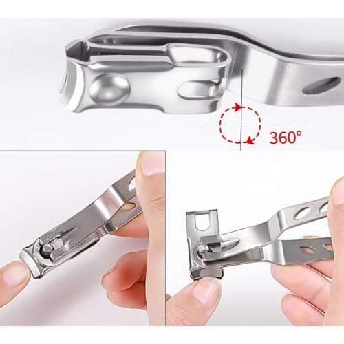 Silver Stainless Steel Nail Clipper Nail Cutting Machine Professional Nail Trimmer High Quality Toe Nail Clipper Nail Tool