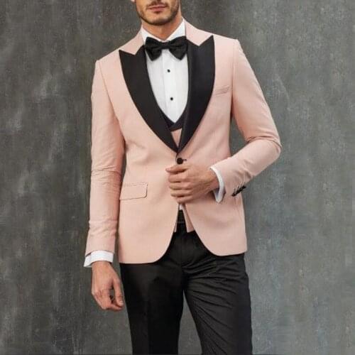 Mens Suits with Pants for Wedding Italian Wedding Costume Suit for Men Groom Suits Tuxedos 3 Pieces Wedding Tuxedo for Man