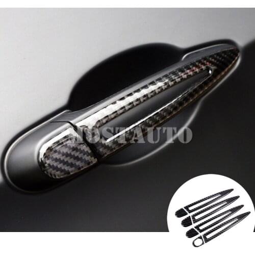 For BMW 1 Series F20 F21 Carbon Fiber Car Door Handle Trim Cover 2012-2018 8pcs Car Accessories Interior