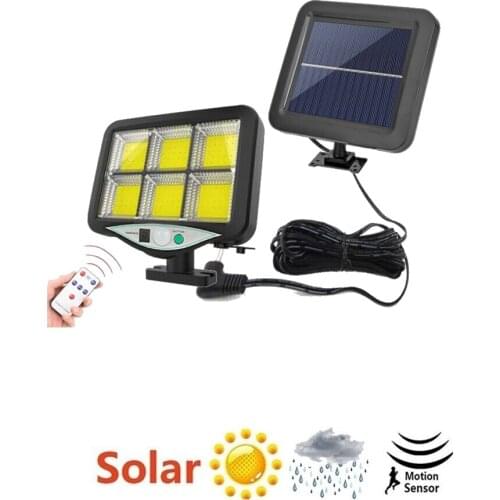 Seperable 120LED Solar Motion Sensor Wall Light Outdoor Waterproof Garden Solar Lamp Street Garden security lighting indoor 5M c
