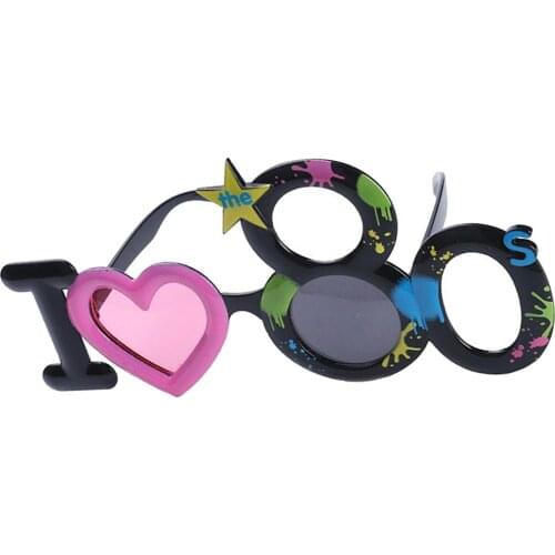 Novelty I Love The 80s Monogram Sunglasses 80s Generation Eye Glasses Costume Props