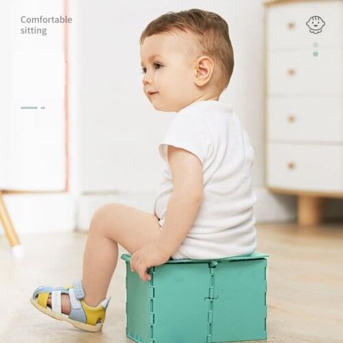 New Design Portable Baby Potty Toilet Seat Car Travel Camping Kids Potty Training Seat Childrens Folding Toilet