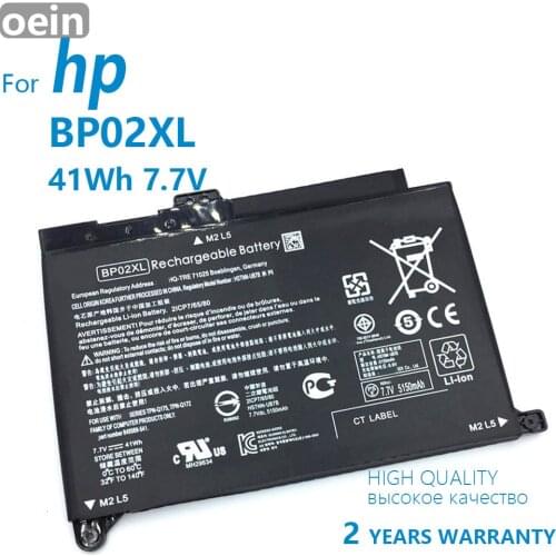 Oein Genuine BP02XL Battery For HP Pavilion PC 15 15-AU 849909-850 (F9-21) 849569-421 HSTNN-LB7H BP02041XL 7.7V 41wh 5150mAh