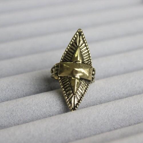 Wholesale 10pc/lot Exaggerate Retro Style Shield Ring Unique Ancient Egypt Antique Bronze Rings Gift For Geeks Men