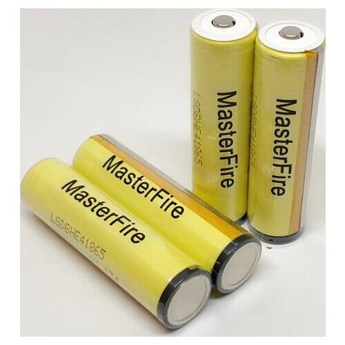 4pcs/lot MasterFire Protected LG HE4 18650 2500mah 3.7V 35A High Drain Rechargeable Lithium Battery For Flashlights Power Tools