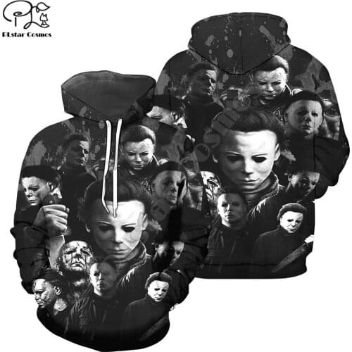 PLstar Cosmos Michael Myers Halloween 3D Printed Hoodies Sweatshirts Zip Hooded For Men And Women Casual Streetwear Style-M9