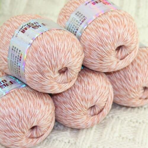 Sale New 5 X50g balls High quality 100% pure cashmere luxury warm soft hand knitting yarn Baby Pink White 233-633-5