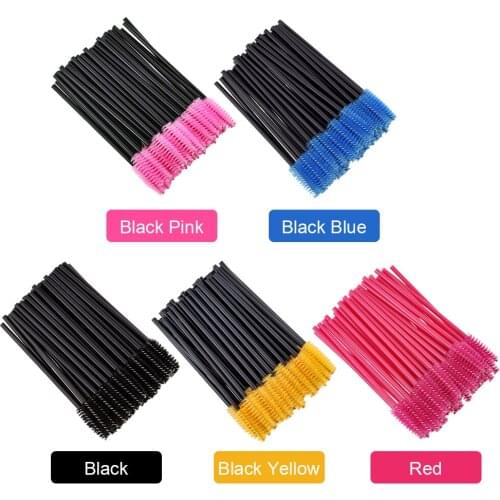 50pcs Disposable Eyelash Brush Comb Mascara Wands Eye Lashes Extension Tool Professional Beauty Makeup Tool For Women