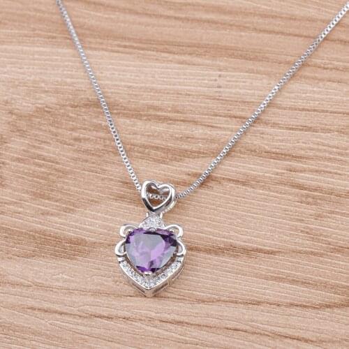 Chic Love Heart Shaped Crystal Rhinestone Pendant Necklace Fancy Women Gift