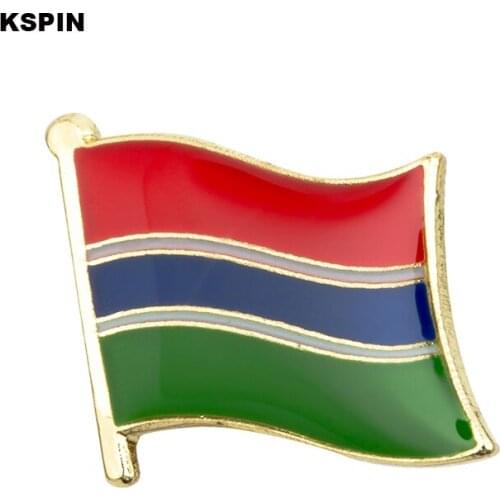 Gambia flag pin lapel pin badge 10pcs a lot Brooch Icons KS-0063