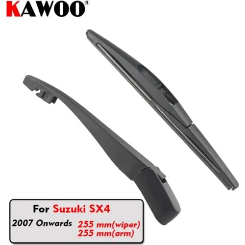 KAWOO Car Rear Wiper Blade Blades Back Window Wipers Arm For Suzuki SX4 Hatchback (2007 Onwards) 255mm Auto Windscreen Blade