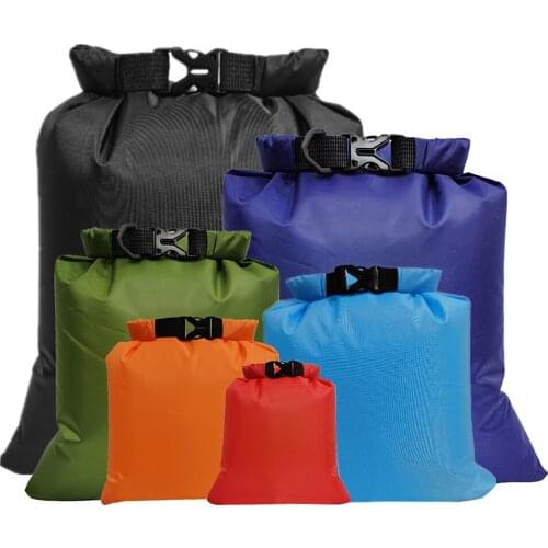 Outdoor Ultralight Waterproof Dry Sacks Storage Bags with Shoulder Straps for Camping Hiking Drifting Kayaking Boating Beach