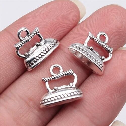 WYSIWYG 10pcs 13x14mm Antique Silver Color Iron Charms Pendant For Jewelry Making DIY Jewelry Findings
