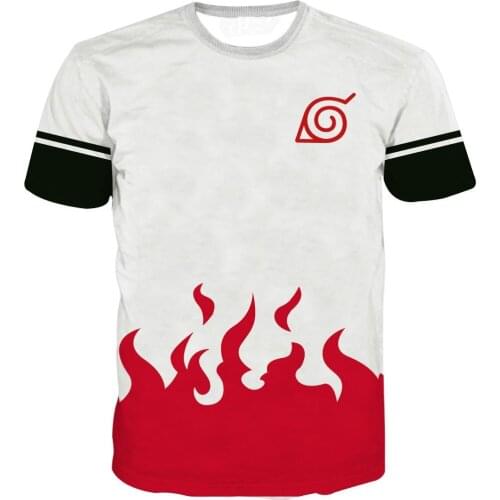 Japanese anime Comic NARUTO half sleeve short sleeved cotton shirt T-shirt Free Shipping White Anime Tops sweater sports shirt