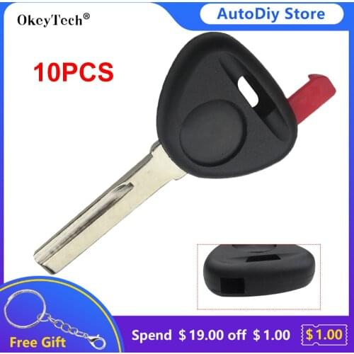 Best Price Okeytech 10PCS Replacement Transponder Car Key Shell Case Fob For Volvo S40 V40 S60 S80 XC70 With Red Plug Key Cover