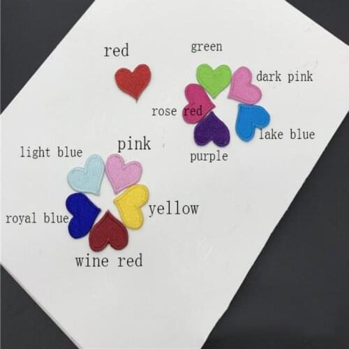 Wholesale 100pcs 2*2CM Embroidered Sewing On Patch Iron-On Patch Stickers For Clothes Sewing Fabric Applique Supplies YH59