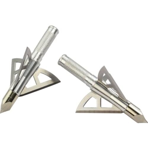 12 pcs 100 grains Broadhead Arrow Heads Shooting Point Tip For Archery Outdoor Target Hunting Bows