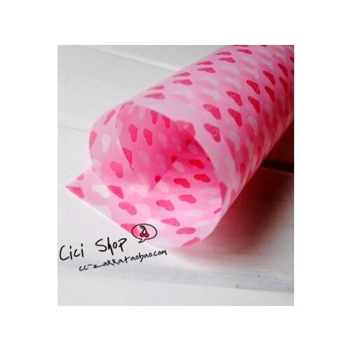 200pcs/lot Pink Heart Hamburger Packaging Paper,Sandwich Food Wrapping Greaseproof Coating Wax Paper