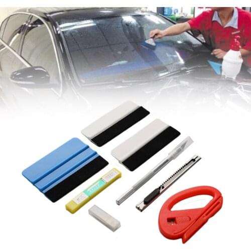 7Pcs Car Window Film Tint Vinyl Wrap Tool Scraper Squeegee Installation Set Kit
