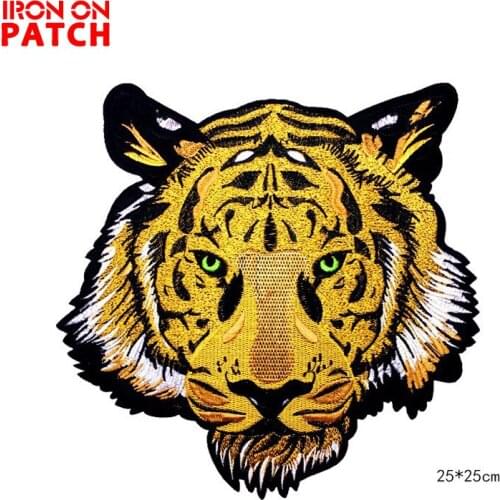 Big Tiger Tactical Embroidery Patch Hot Sell Badge On Motor Jacket DIY Fashion Cloth Stickers Tiger Applique PATCH