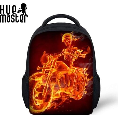 HUE MASTER cool print design skeleton children student backpacks 6 age boy girl shoulder bag book backpacks student shoulder bag