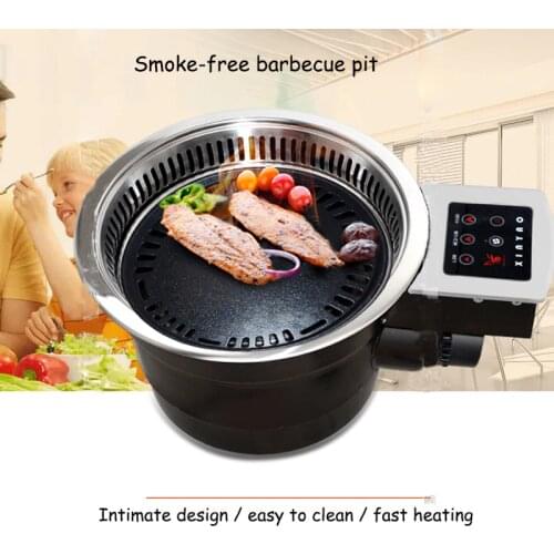 Commercial Electric Grill Barbecue Korean Griddle Smoke-free Electrical Grill Pit Hot Pot Infrared Environmental