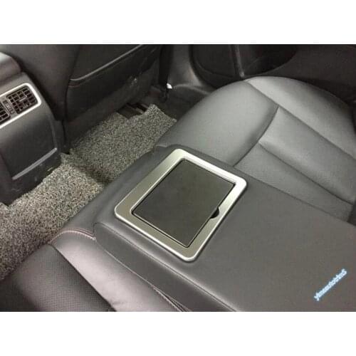 Lapetus Auto Styling Rear Seat Water Cup Holder Frame Molding Cover Interior Trim Fit For Nissan Altima / Teana 2016 2017 ABS