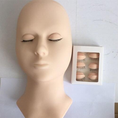Mannequin Lash Extension Tools Eyelash Grafted Extension Mannequin Head for Eyelashes Kit Dummy Eyelash Practice Lash Training