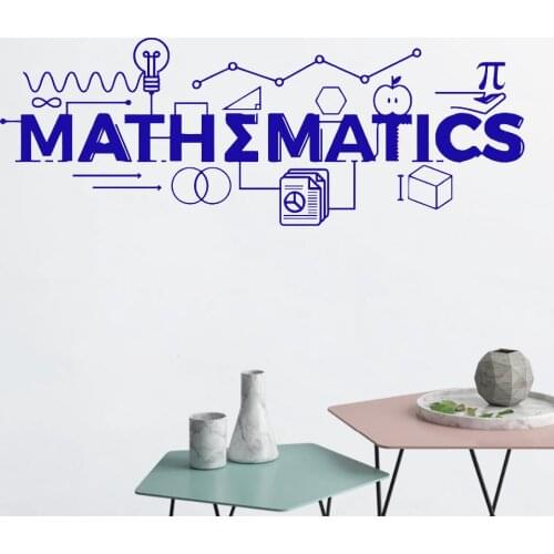 Mathematics Wall Decal Math Classroom Decor School Vinyl Sticker Gift Education Quote Sign Science Motivational Poster SK63