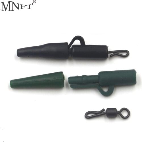 MNFT 10Set/30pcs Carp Fishing Tackles Safety Lead Clips Rubber Tubes Anti Tangle Sleeve Quick Change Swivels Kit