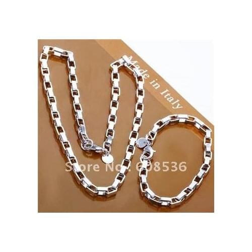 Fashion jewelry, Hot S925 sterling Silver color Jewelry Necklace & bracelet, S221