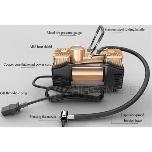 Car Inflator Electric Car Inflator 48V60V72V General Purpose Small Portable Vacuum Tire Air Pump Multi-function inflatable Tool