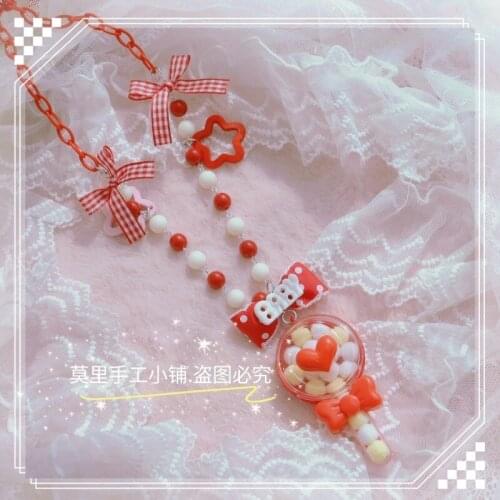 Hand-made original lolita sweet necklace lollipop cute accessories