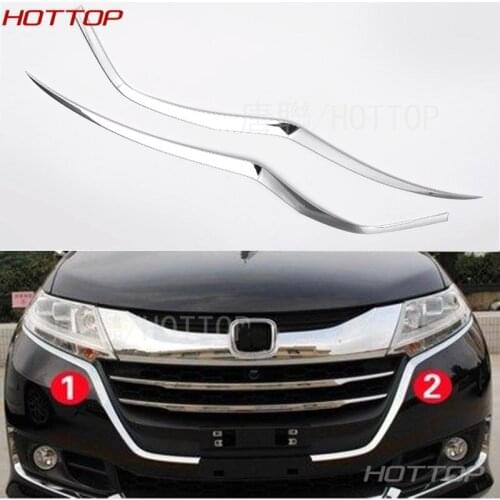 Bumper trim ABS grille trim modification for Honda Odyssey 2015 2016 car styling 2pcs/set