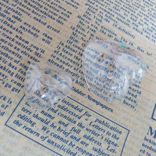 100pcs promotion 21x10mm heart design clear glass bottle wishing vial for diy ring base jewelry findings